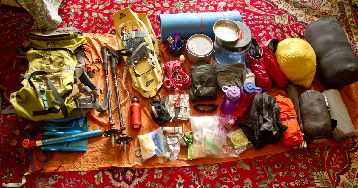 snowshoe backpacking gear, ultra-light backpacking gear