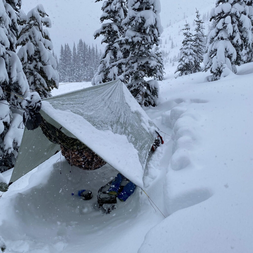 winter hammock camping