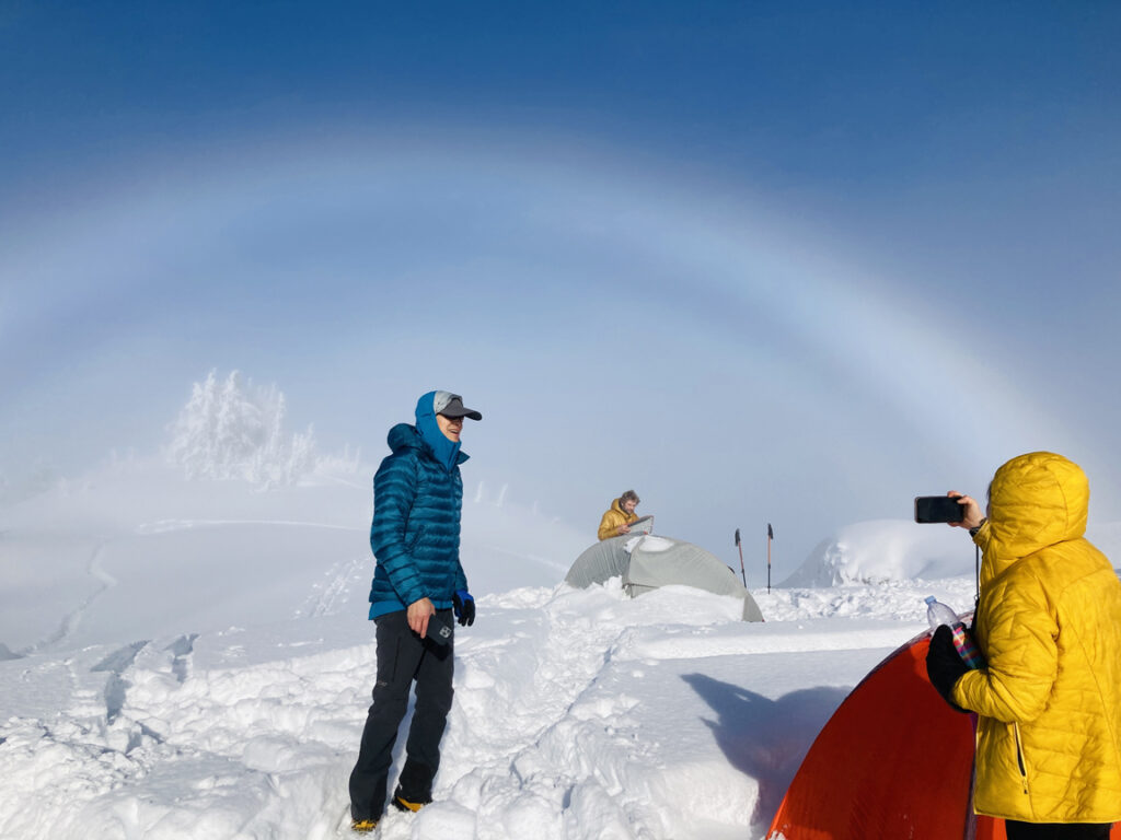 snow rainbow