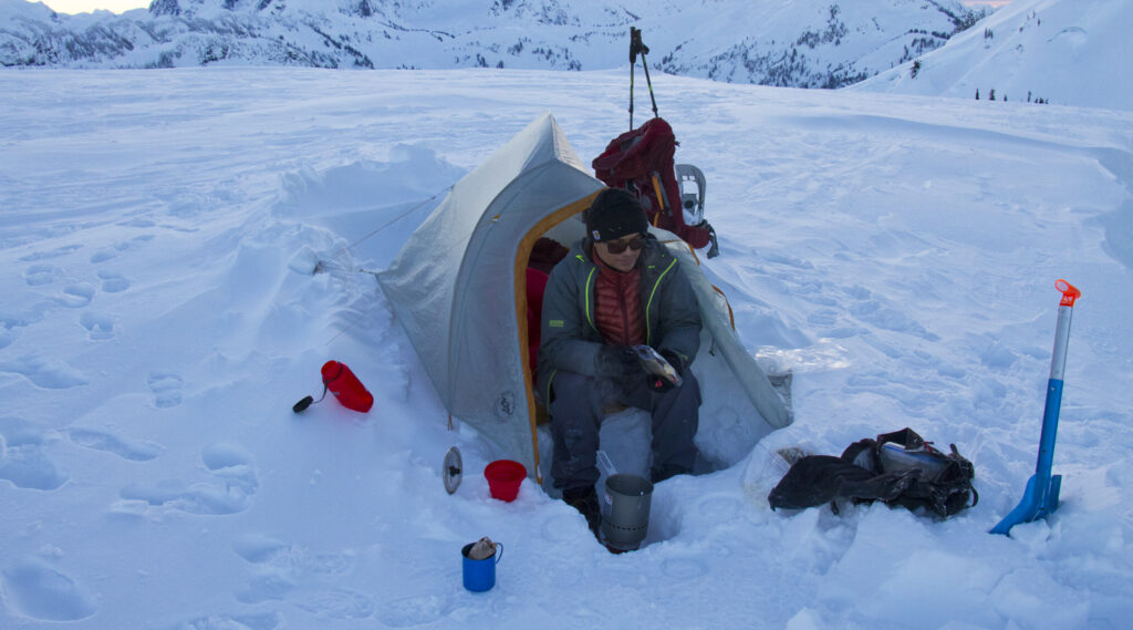 canister stove winter backpacking