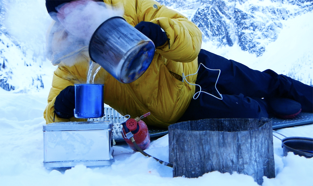 melting snow to resupply water