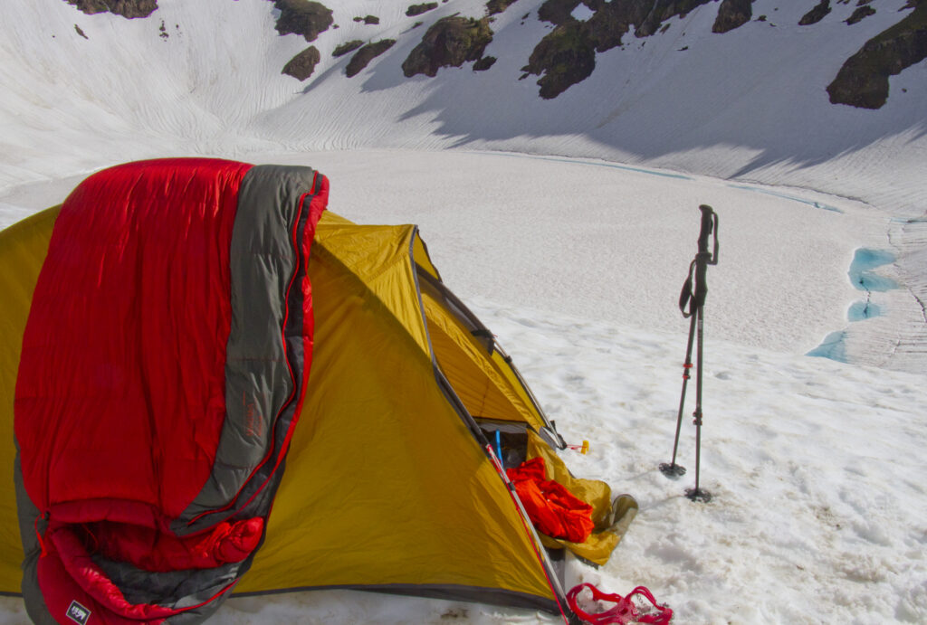 drying a winter sleeping bag