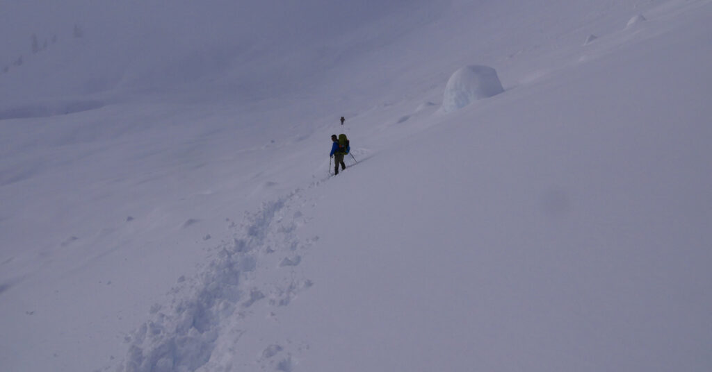 winter backpacking in avalanche terrain