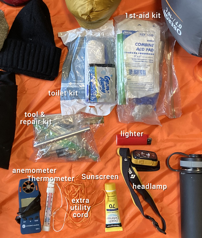 ten essentials for winter backpacking