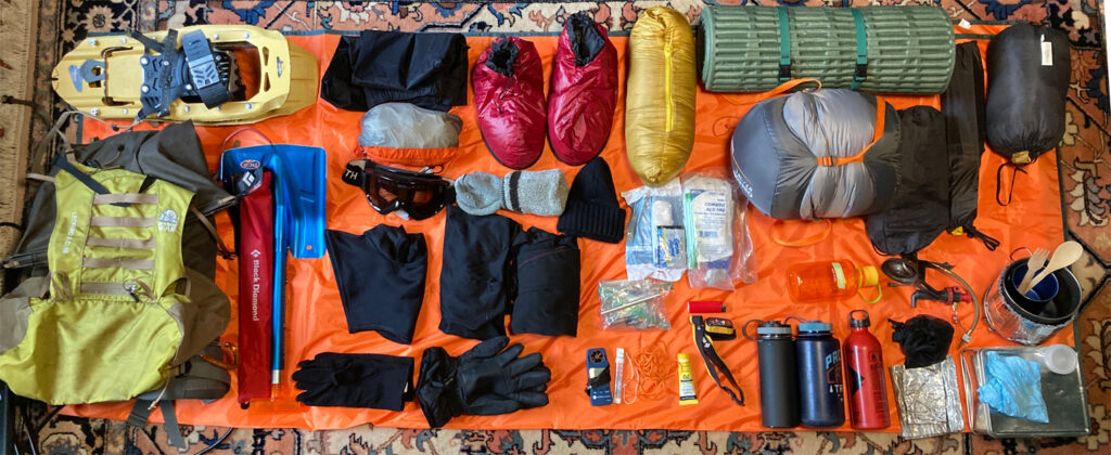 winter backpacking gear loadout
