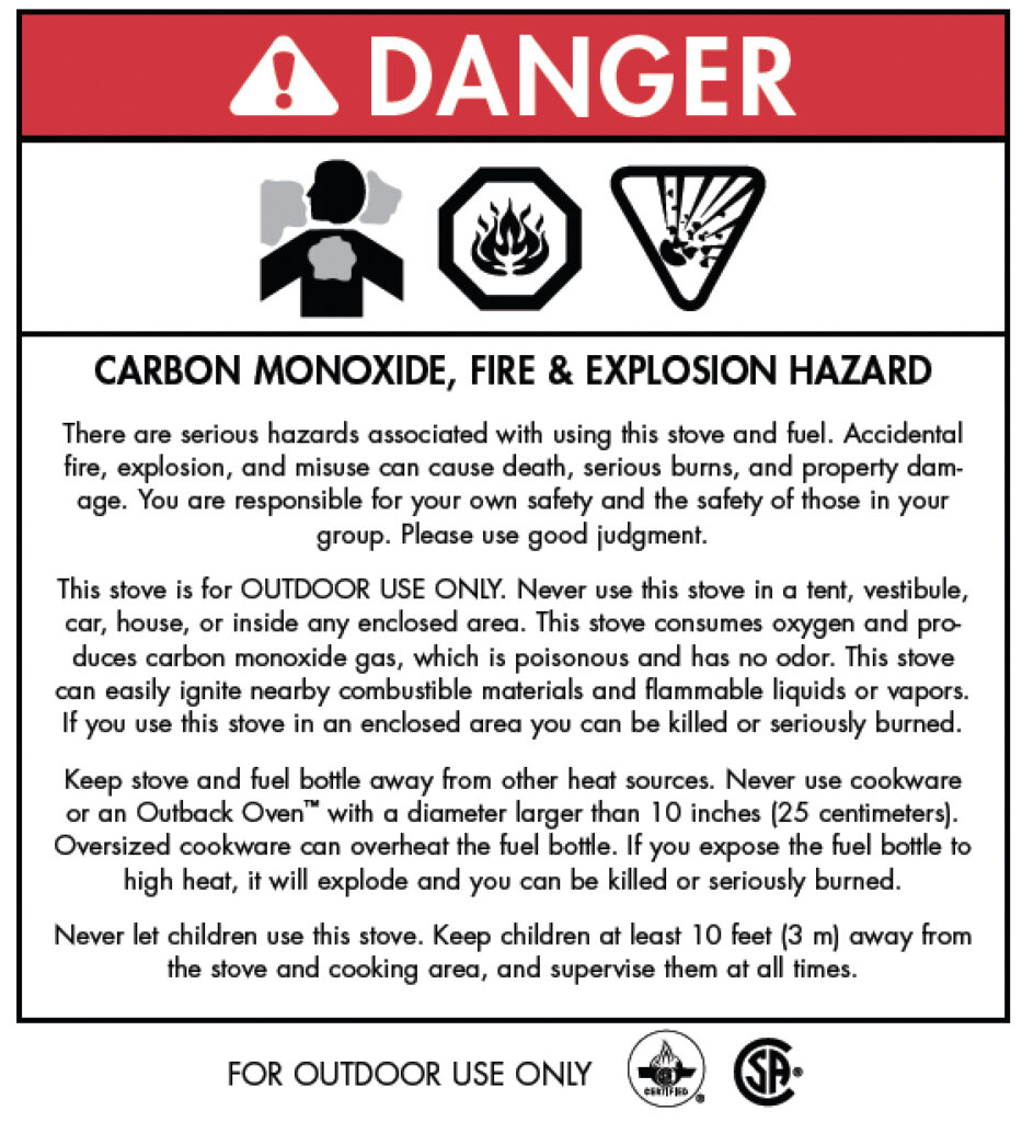 gas stove carbon monoxide poisoning symptoms