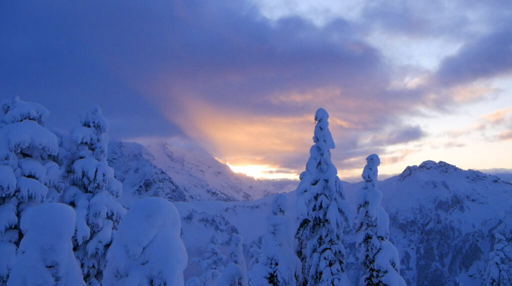 sunrise in the Cascade Mountains