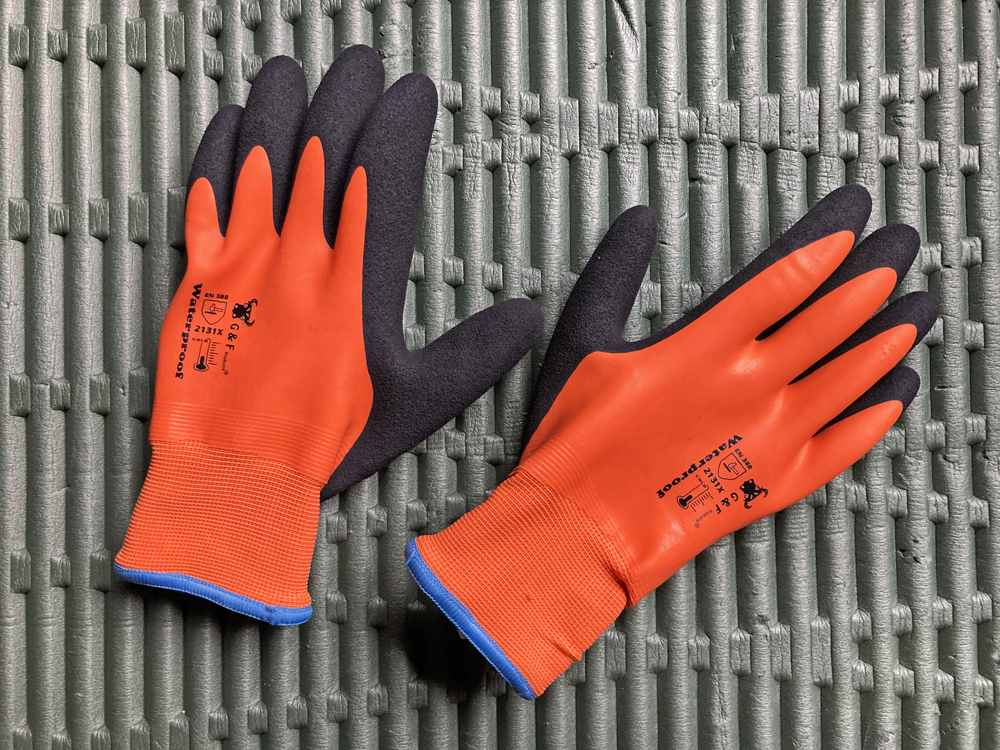 G & F Waterproof Winter Gloves for Outdoor Cold Weather L Orange