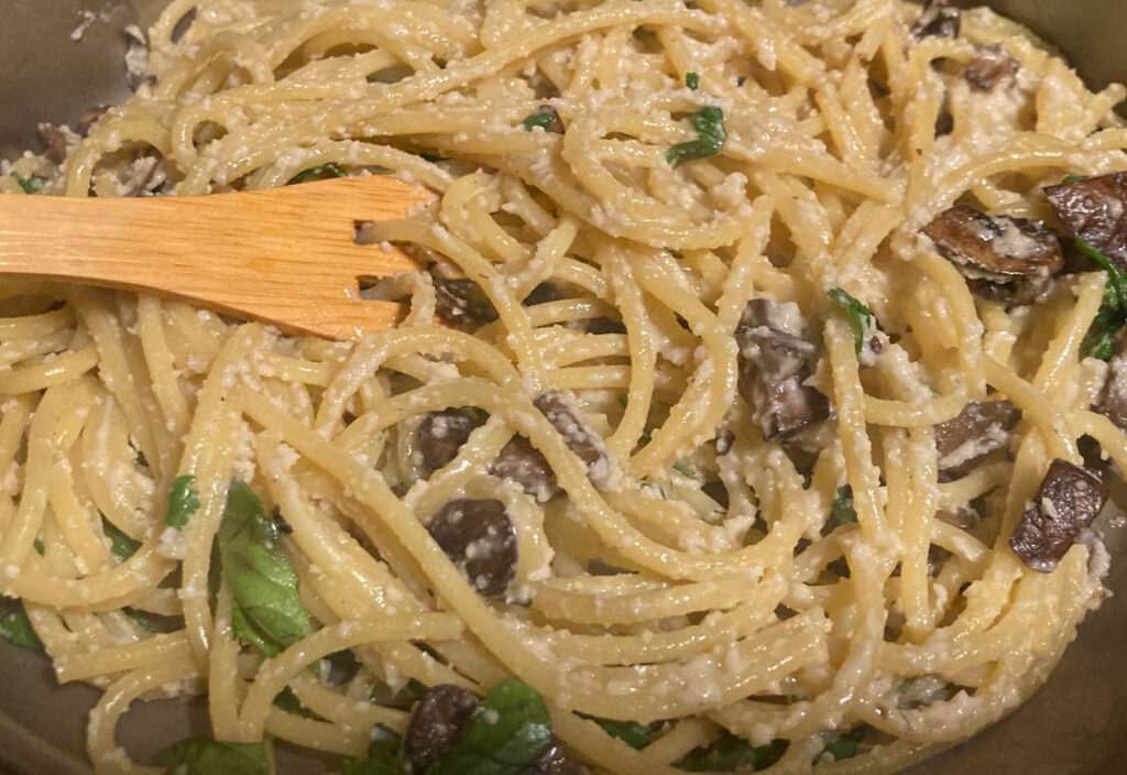 Creamy Cashew Mushroom Pasta