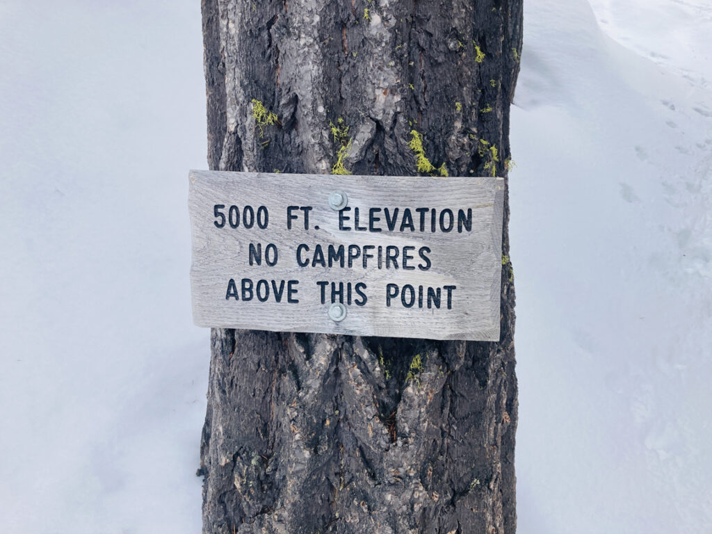 no campfires sign