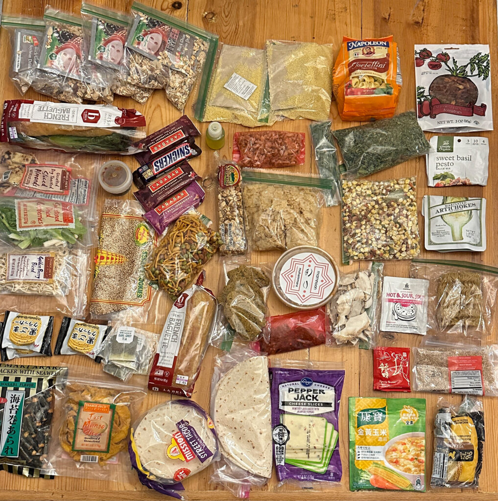 5-day backpacking meal loadout