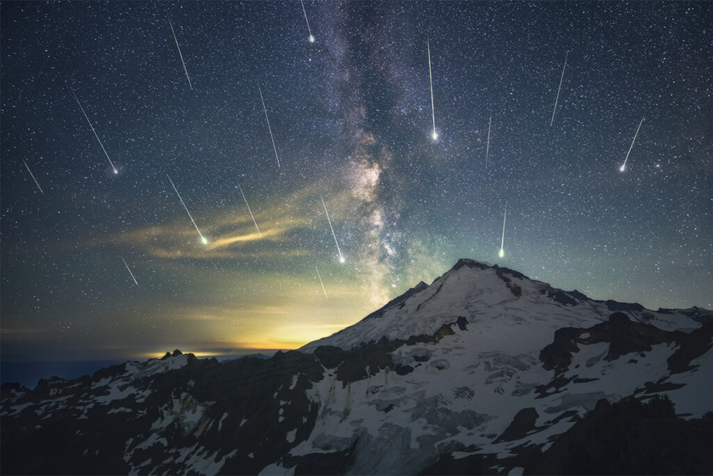 orionid meteor show photo