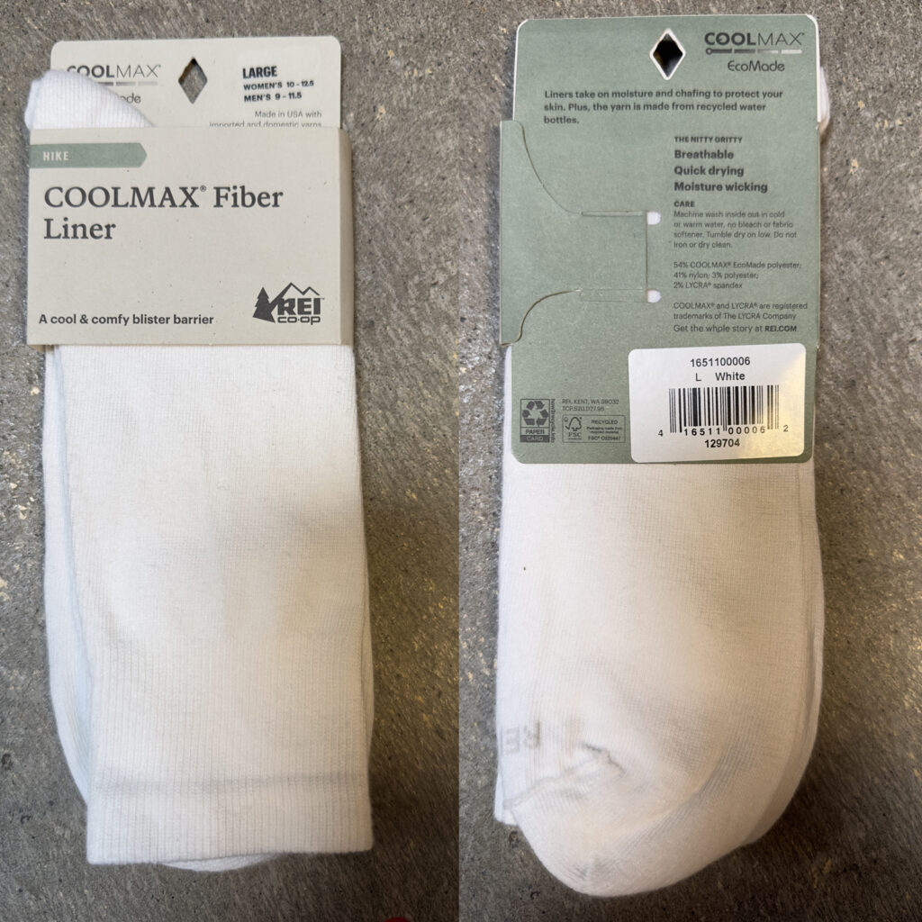 polyester liner socks