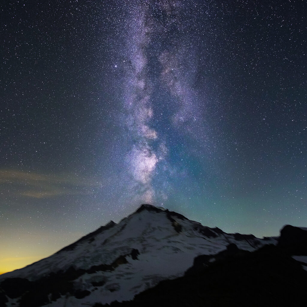 Galaxy over Mount Baker