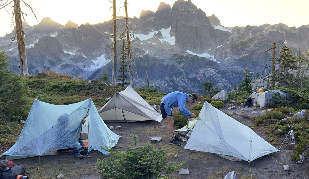 trekking pole tents on the PCT