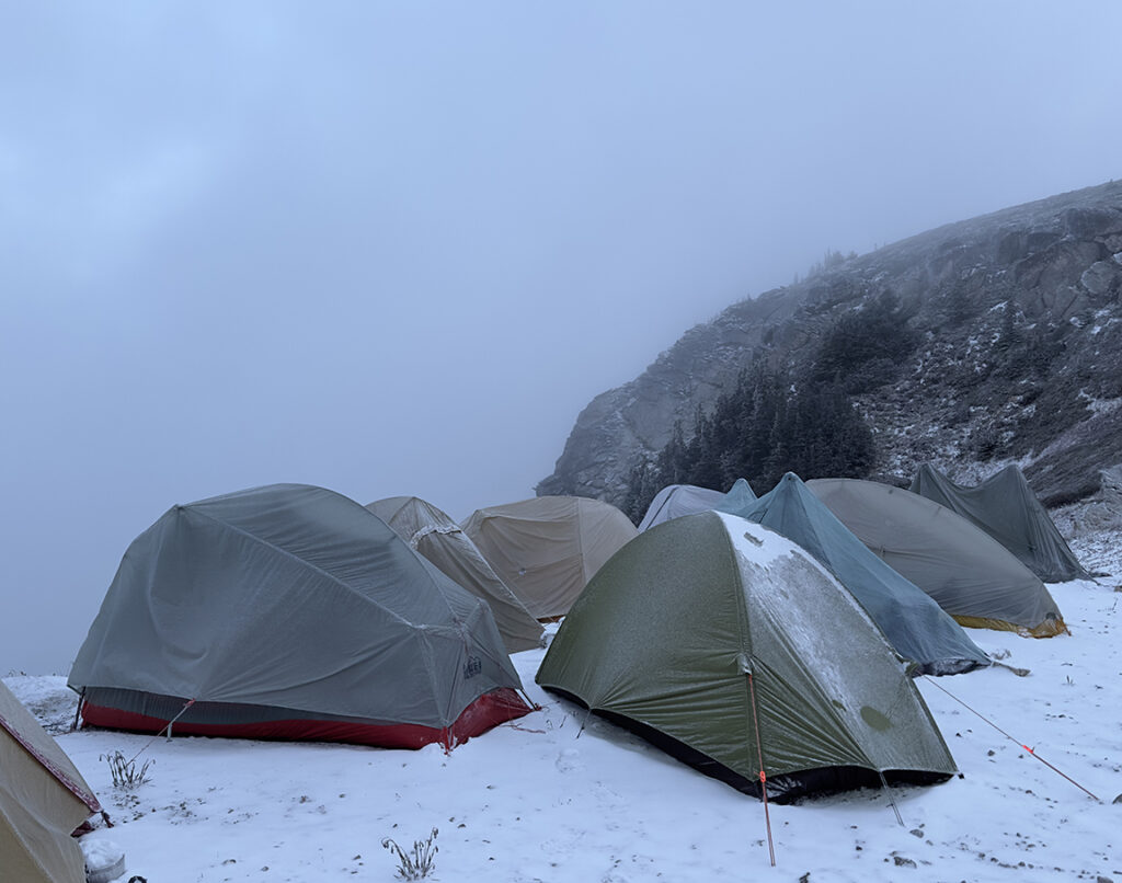 Gossamer The One tent in the snow