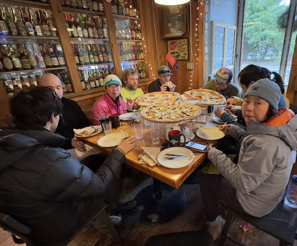 Pizza after the hike