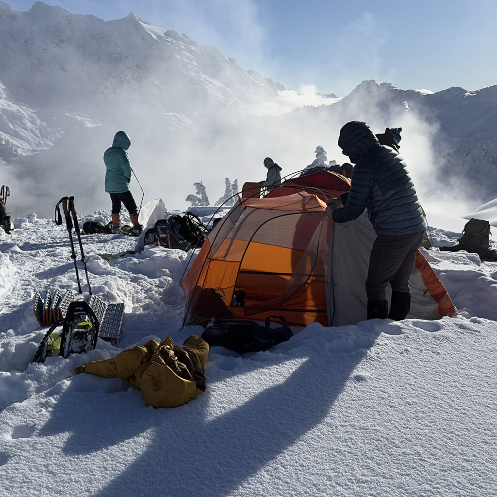 winter campsite