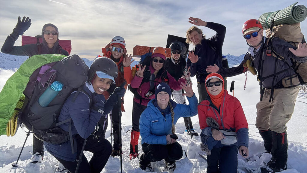 backpacking group photo